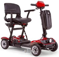 Rouge EW-26 Scooter de voyage léger et pliable électrique portable EWheels