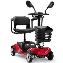 Scooter de Mobilité Électrique à 4 Roues pour Seniors Portable et Pliable pour Adultes en Voyage