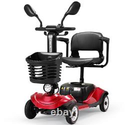 Scooter de Mobilité Électrique à 4 Roues pour Seniors Portable et Pliable pour Adultes en Voyage