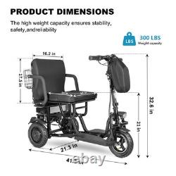 Scooter de mobilité électrique 700W à 3 roues, double moteur, scooter pliable portable US