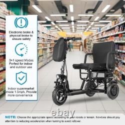 Scooter de mobilité électrique 700W à 3 roues, double moteur, scooter pliable portable US