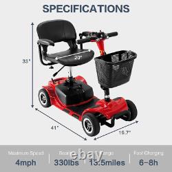 Scooter de mobilité électrique à 4 roues pliable et portable USQs