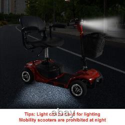 Scooter de mobilité électrique à 4 roues, scooter électrique pliable et portable à propulsion électrique bleu
