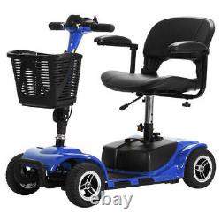 Scooter de mobilité électrique à quatre roues pour personnes âgées, portable, pliable et de voyage.