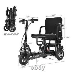 Scooter de mobilité électrique pliable et portable 24V 13AH Tricycle de voyage
