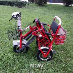 Scooter de mobilité électrique pliable et portable pour personnes âgées avec batterie et tricycle