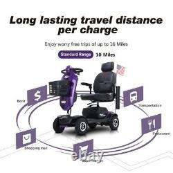 Scooter de mobilité électrique pliable portable à 4 roues pour les voyages de vacances