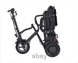 Scooter de mobilité électrique pliant à 3 roues avec double moteur 700W, scooter portable