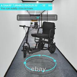 Scooter de mobilité électrique pliant à double moteur portable de 700W à 3 roues