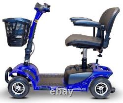 Scooter de mobilité médicale portable électrique à 4 roues EWheels bleu EW-M34