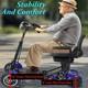 Scooter De Mobilité Pliable à 4 Roues Pour Seniors Et Adultes (bleu)