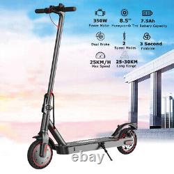 Scooter électrique avec moteur de 350W, autonomie de 30km, pliable et portable pour adultes.