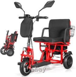 Scooter électrique de mobilité pliant à 3 roues avec double moteur 700W portable