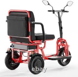 Scooter électrique de mobilité pliant à 3 roues avec double moteur 700W portable
