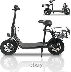 Scooter électrique de sport avec siège, moped électrique pour adulte, pour les trajets domicile-travail aux États-Unis.
