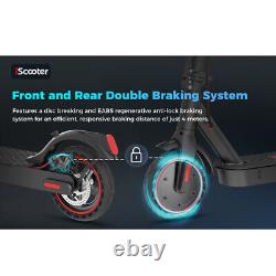 Scooter électrique pliable adulte avec moteur de 350W pour trajet quotidien, portée de 30km, trottinette électrique à poussée.