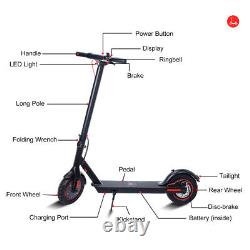 Scooter électrique pliable longue portée de 500W, scooter de ville pour adultes, portable, 19 mph.
