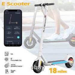 Scooter électrique pliable portable de 350W avec moteur, 18 miles pour les trajets quotidiens