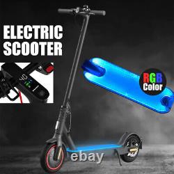 Scooter électrique pliable pour adulte de 600W, 35 km/h, portable, avec application RGB