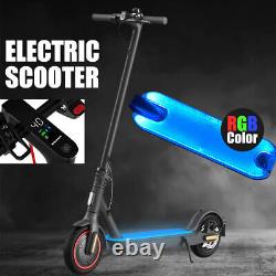 Scooter électrique pliable pour adultes de 600W 35KM/H avec planche RGB portable de voyage