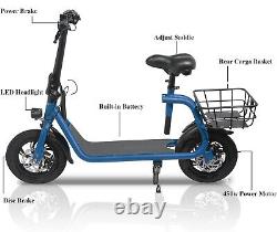 Scooter électrique pliable rechargeable de 450W avec 12 pneus pour adulte, sûr pour les déplacements urbains aux États-Unis.