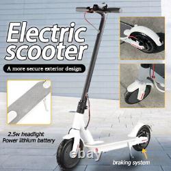 Scooter électrique portable 500W 35KM/H 30km Vélo pliant pour adulte Blanc US