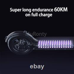 Scooter électrique portable 500W 35KM/H 30km Vélo pliant pour adulte Blanc US