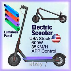 Scooter électrique portable 600W 22 Mi/H vélo électrique pliable pour adulte avec plateau lumineux RGB US