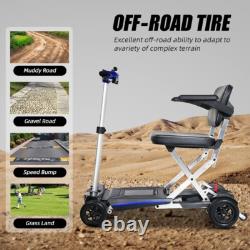 Scooter électrique portable à 4 roues léger, scooter de mobilité pliable manuel