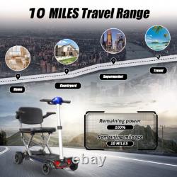 Scooter électrique portable à 4 roues léger, scooter de mobilité pliable manuel