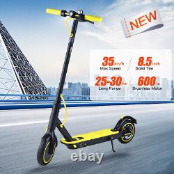 Scooter électrique portable de 600W 21MPH 30KM pour adulte en couleur jaune