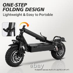 Scooter électrique portable pliant à deux roues avec moteur à double entraînement de 2400W