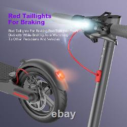 Scooter électrique pour adulte avec pneu en caoutchouc, portable, 8,5 pouces 350W jusqu'à 15,8 miles, noir