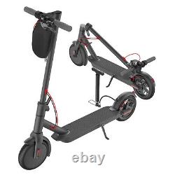 Scooter électrique pour adulte de 350W, pneu de 8,5 pouces jusqu'à 15,8 miles, noir, pliable et portable.