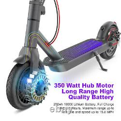 Scooter électrique pour adulte, pliable et portable, pneu de 8.5 pouces, 350W jusqu'à 15.8 miles, noir