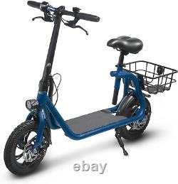 Scooter électrique pour adultes avec siège, scooters portables pour adultes 15.5MPH légers