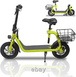 Scooter électrique pour adultes avec siège, trottinettes portables pour adultes 15,5 km/h Léger