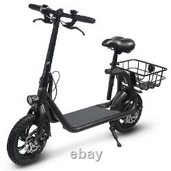 Scooter électrique sportif pour adulte de 450W avec siège, e-moto électrique, e-scooter.