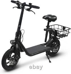 Scooter électrique sportif pour adulte de 450W avec siège, e-moto électrique, e-scooter.