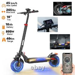 Trottinette Électrique 800W Pliable E-Scooter Double Absorption des Chocs Commuter Urbain