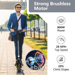 Trottinette Électrique AOKDA A1 800W Vitesse Maximale de 28 Mph 10 Pouces Pliable E-Scooter de Trajet