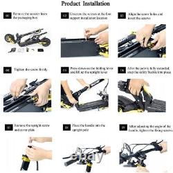 Trottinette Électrique Double SUSPENSION & FREINS 37MPH 10'' Pliable Pour Adultes E-Trottinette