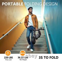 Trottinette Électrique Pliable 10'' Fordable 600W 23Mph 42KM Portable pour le Trajet