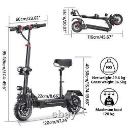 Trottinette Électrique Pliable ES10 2000W 48V 20Ah 31Mph Double Moteur Pneus Tout-Terrain 10 pouces