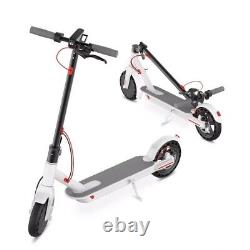 Trottinette Électrique Pliable Portable Blanche et Noire 250w 7.8a 36v