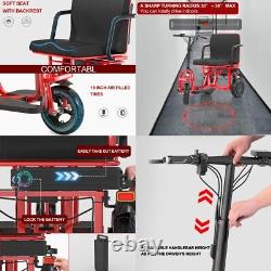 Trottinette Électrique Pliable Portable avec Miroir Rétroviseur et Clignotant