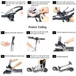 Trottinette Électrique Rechargeable pour Adultes Longue Portée Vitesse Rapide E-scooter Commuting Urbain