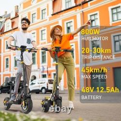 Trottinette Électrique pour Adulte 800W 48V 12.5AH 28MPH 10'' Tout Terrain Commuting EScooter
