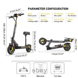 Trottinette Électrique pour Adulte 800W 48V 12.5AH 28MPH 10'' Tout Terrain Commuting EScooter