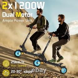 Trottinette Électrique pour Adultes 2400W Double Moteur 37MPH 48V 20.8AH Pliant Escooter Rapide
